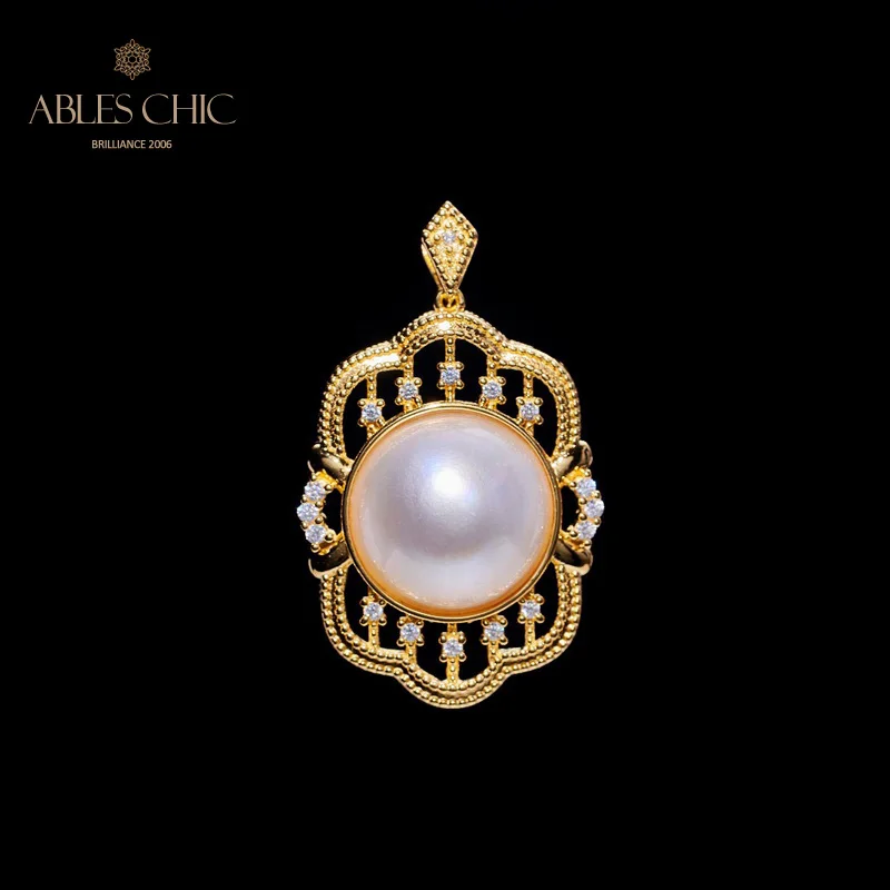 18K Gold Tone Mabe Pearl Classic Fretwork Pendant Solid 925 Silver Handmade Vintage Wedding Necklace C11N3S25990
18K Gold Tone Mabe Pearl Classic Fretwork Pendant Solid 925 Silver Handmade Vintage Wedding Necklace C11N3S25990