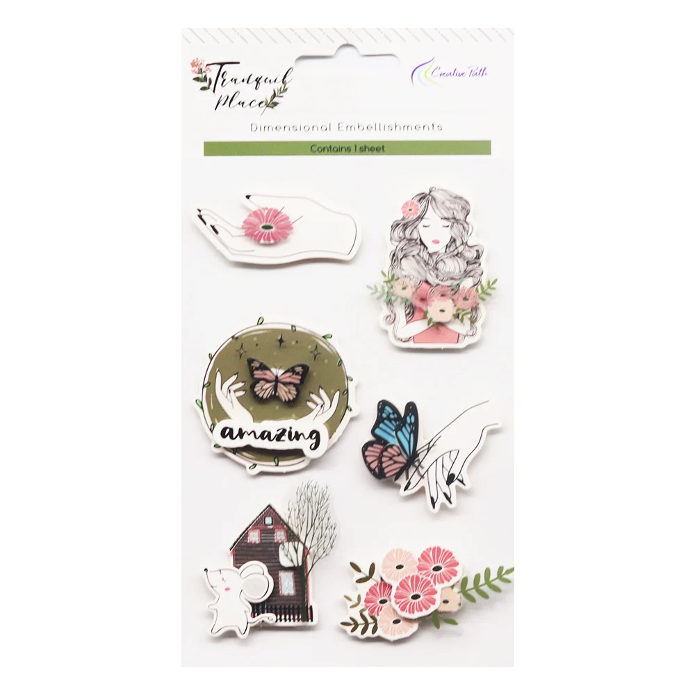 Creative Path Dimensional 3D Stickers Paper Plastic Embellishments Self-Adhesive DIY Scrapbooking Cardmaking Journal Decoration
Creative Path Dimensional 3D Stickers Paper Plastic Embellishments Self-Adhesive DIY Scrapbooking Cardmaking Journal Decoration