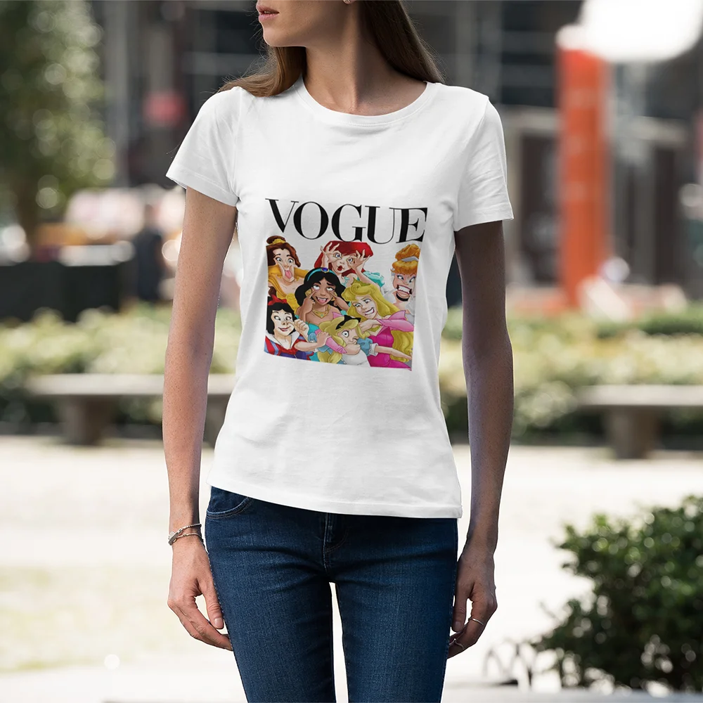 Disney Princess T-shirt Women Cartoon Short Sleeve Funny Princess Party Printed Women's Tshirts Kawaii Clothes VOGUE Camiseta
Disney Princess T-shirt Women Cartoon Short Sleeve Funny Princess Party Printed Women's Tshirts Kawaii Clothes VOGUE Camiseta