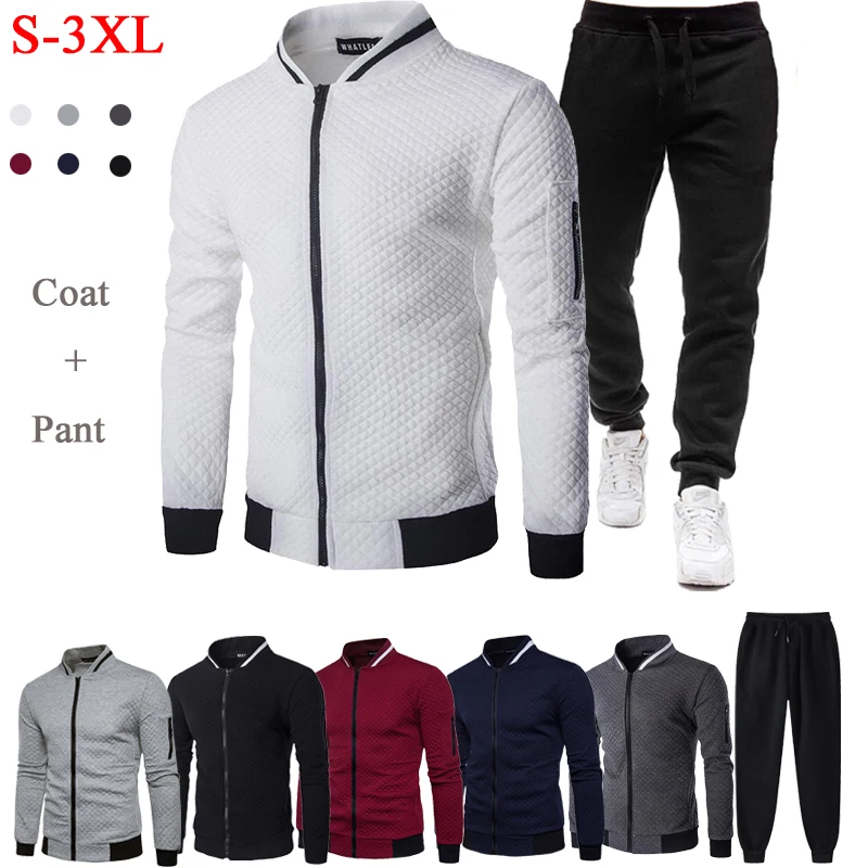 Men Tracksuit 2 Pieces Men Spring Autumn Sportswear Casual Zipper Jackets Pants Set Sweatshirt Sport Suit Men Sets 2021
Men Tracksuit 2 Pieces Men Spring Autumn Sportswear Casual Zipper Jackets Pants Set Sweatshirt Sport Suit Men Sets 2021