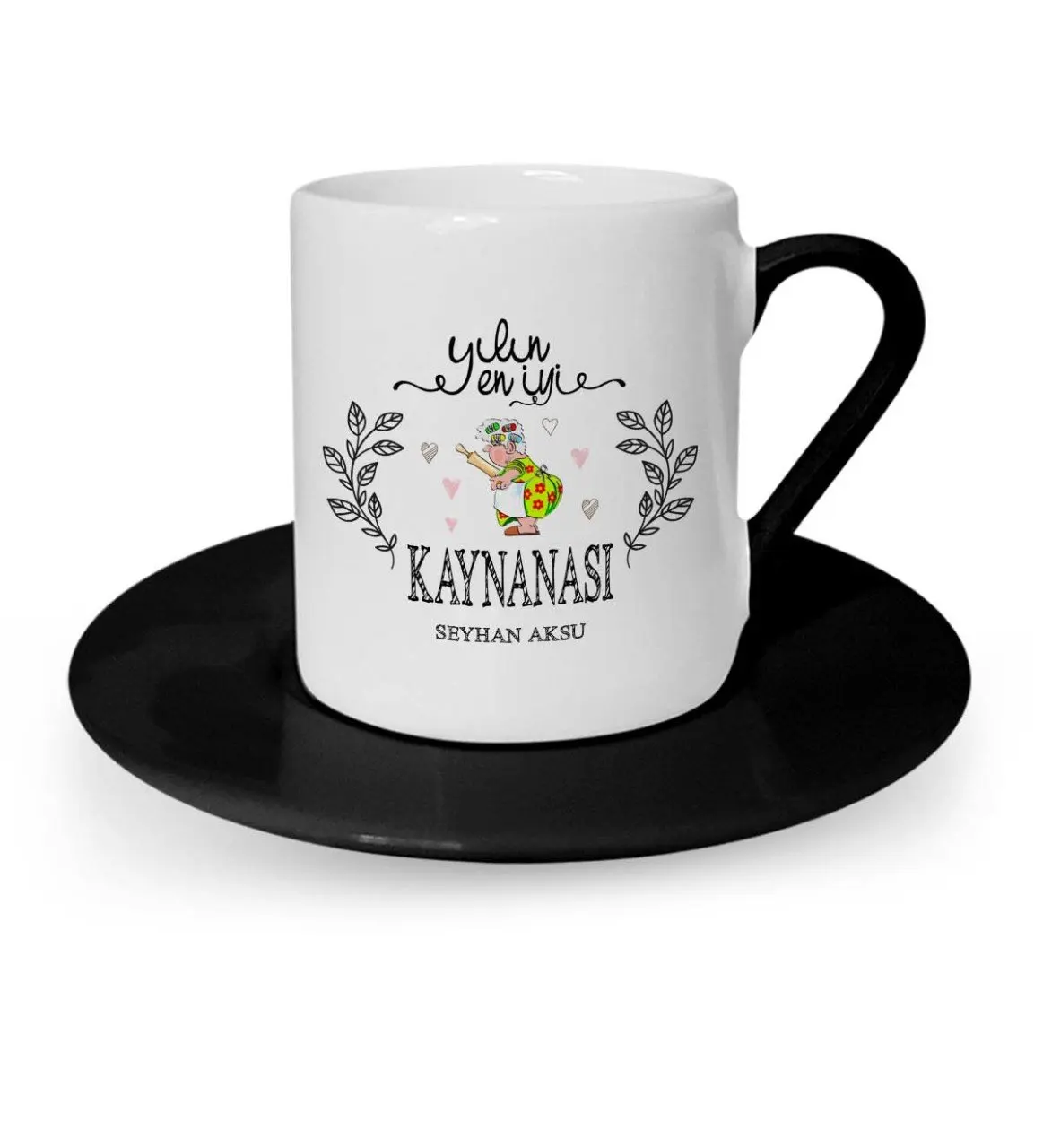 Персонализированная лучшая летняя черная чашка для кофе по-турецки