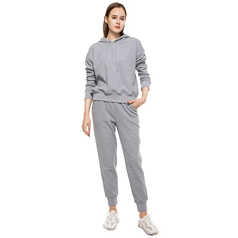 2021 Solid Color Hooded Sweater Suit Ladies Running Clothes Hiking Clothes Gym Training Suit Loose Pants Pure Cotton Waffle Suit
2021 Solid Color Hooded Sweater Suit Ladies Running Clothes Hiking Clothes Gym Training Suit Loose Pants Pure Cotton Waffle Suit