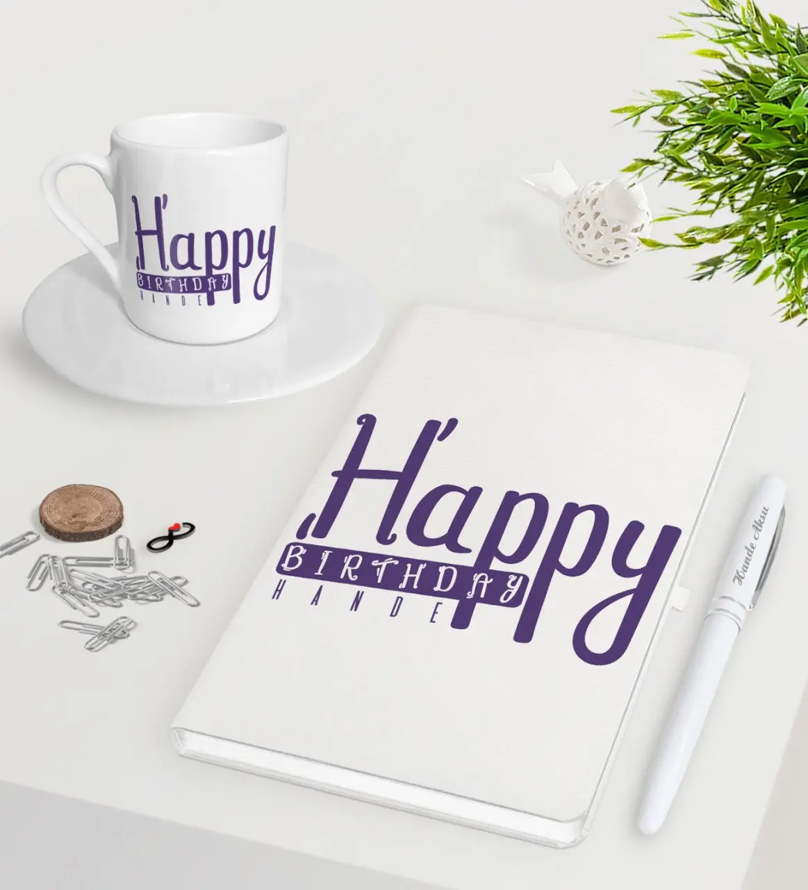 Персонализированные с днем рождения белая ручка для записной книжки чашка для кофе по-турецки Seti-3 
Персонализированные с днем рождения белая ручка для записной книжки чашка для кофе по-турецки Seti-3