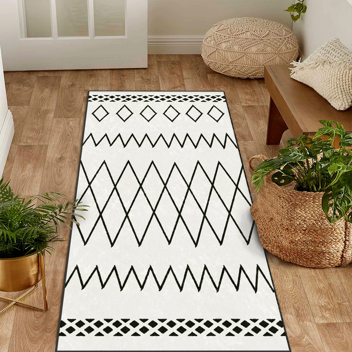 White color black shapes striped patterned modern carpet ethnic rug free shipping soft textured carpet
White color black shapes striped patterned modern carpet ethnic rug free shipping soft textured carpet