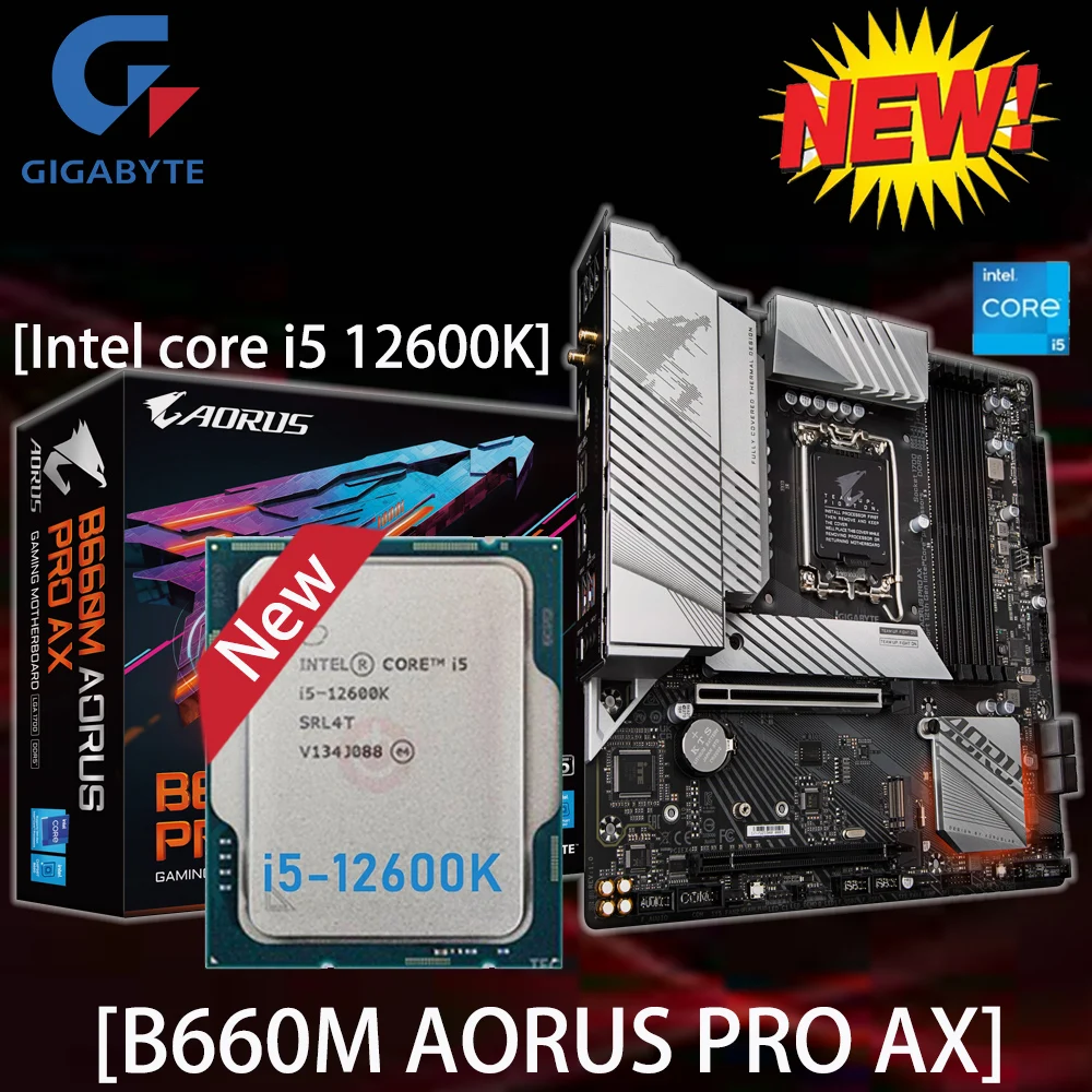 Новый комплект материнской платы Gigabyte B660M AORUS PRO AX + i5 12600K DDR4 5600OC 128 Гб HDMI 2,1 PCIe4.0 Intel B660 Placa-MOM LGA1700
Новый комплект материнской платы Gigabyte B660M AORUS PRO AX + i5 12600K DDR4 5600OC 128 Гб HDMI 2,1 PCIe4.0 Intel B660 Placa-MOM LGA1700