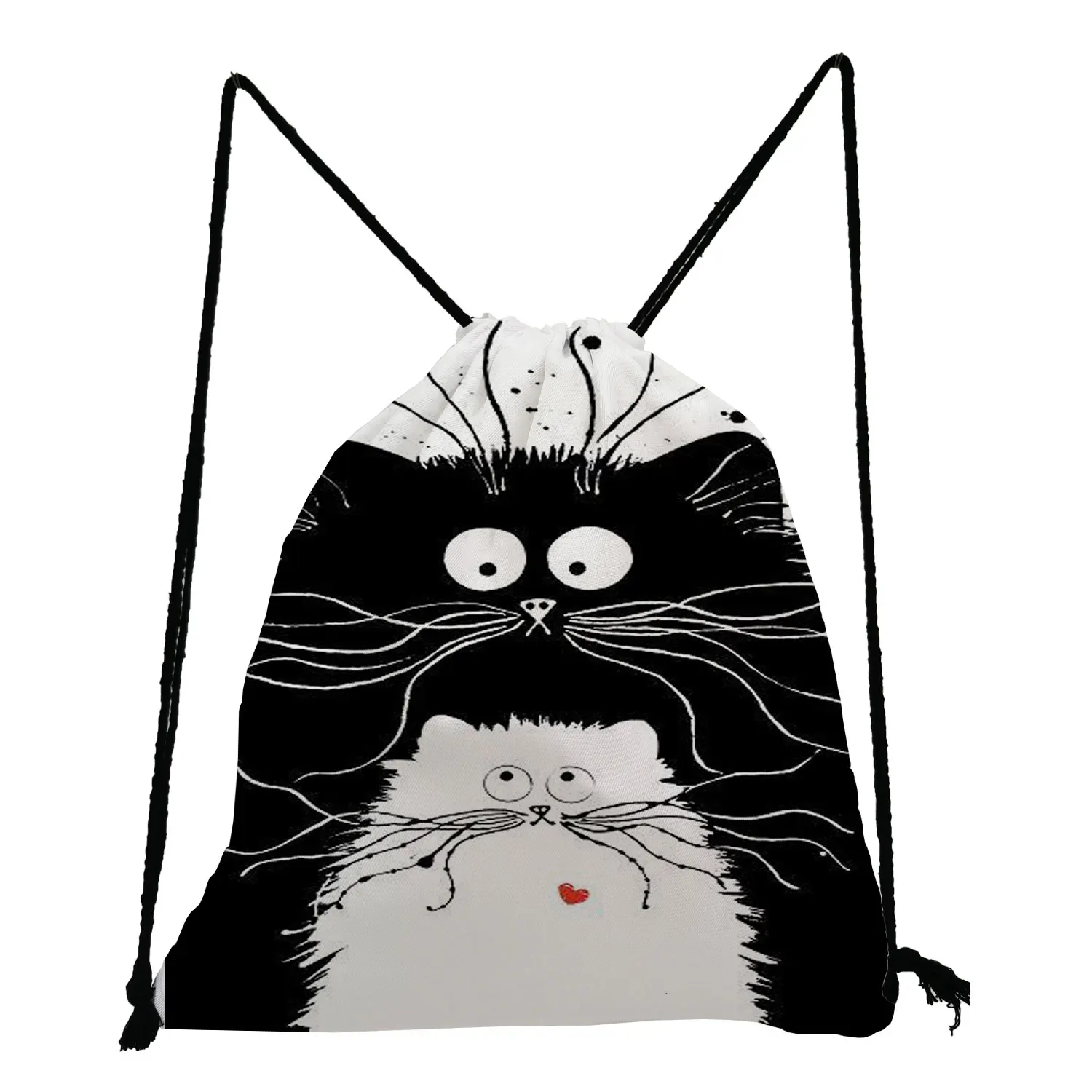 Cartoon Cat Print Drawstring Bags Fashion Unisex School Bags Cute Animal Pattern Book Bag Hot Sale Portable Travel Softback Bag
Cartoon Cat Print Drawstring Bags Fashion Unisex School Bags Cute Animal Pattern Book Bag Hot Sale Portable Travel Softback Bag