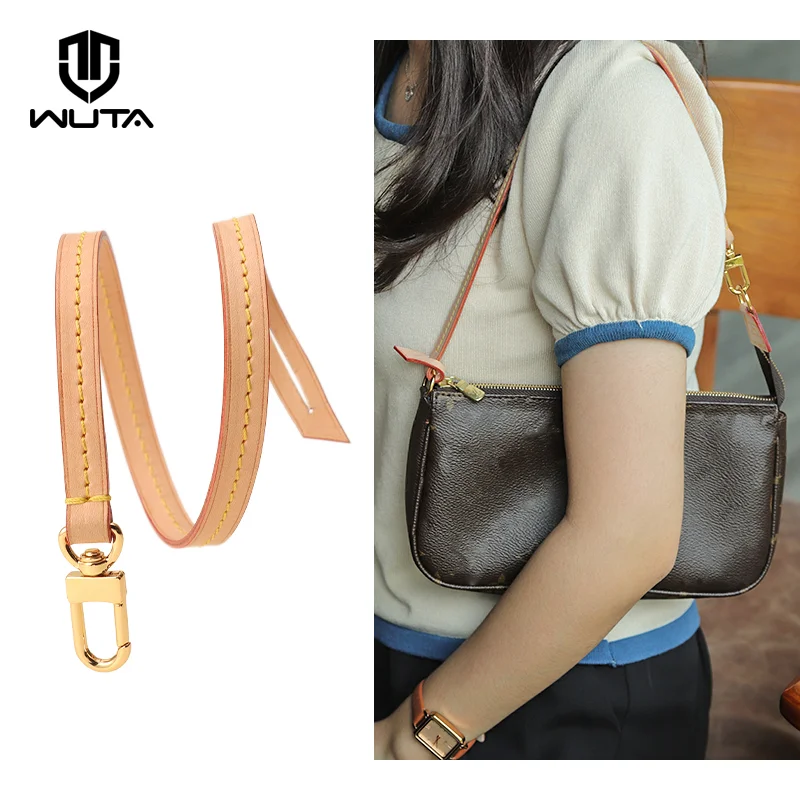 

WUTA Detachable Handle Replacement Real Leather Bag Shoulder Strap for LV Pochette Handbag Vachetta Leather Straps Accessories