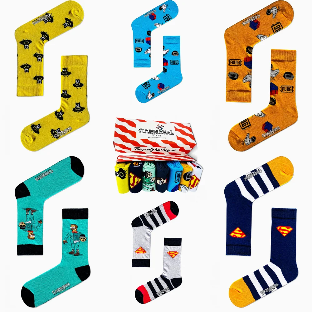 Socks 7 Pieces Set Super Hero Design Unisex Women And Men Sweatproof Washable Flexible Discount Summer Winter Spring Autumn Good
Socks 7 Pieces Set Super Hero Design Unisex Women And Men Sweatproof Washable Flexible Discount Summer Winter Spring Autumn Good