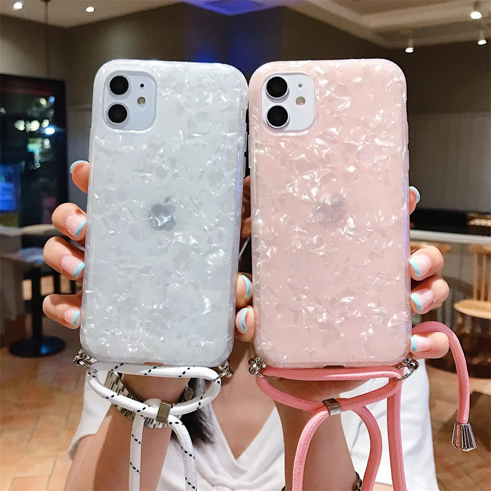 Shell Phone Case For iPhone SE 2020 11Pro Max XR XS Max X XS 7 8 6S Plus Crossbody Lanyard Rope Cord Cover For iPhone 12 Fundas
Shell Phone Case For iPhone SE 2020 11Pro Max XR XS Max X XS 7 8 6S Plus Crossbody Lanyard Rope Cord Cover For iPhone 12 Fundas