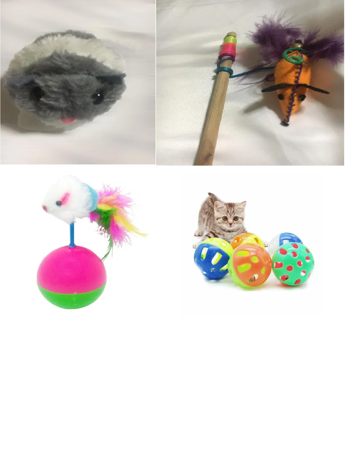 

Cute Cat Toys Plush Fur Toy Shake Movement Mouse Pet Kitten Funny Ra 1pc / Kedi Oyuncak fare Tipi Tüyler Komik Kedi Sopa Pet O