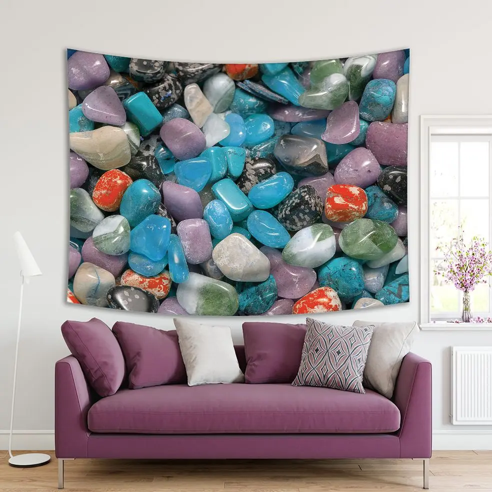 Tapestry Colorful Mineral Stones Collection Seaside Nature Decorative Photo Printed Lilac Black Green
Tapestry Colorful Mineral Stones Collection Seaside Nature Decorative Photo Printed Lilac Black Green