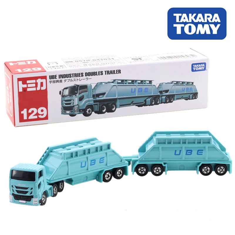 

Takara Tomy Tomica Long Type Tomica No.129 Ube Industries Doubles Trailer Koshan Double Strainer Diecast Car Vehicle Model