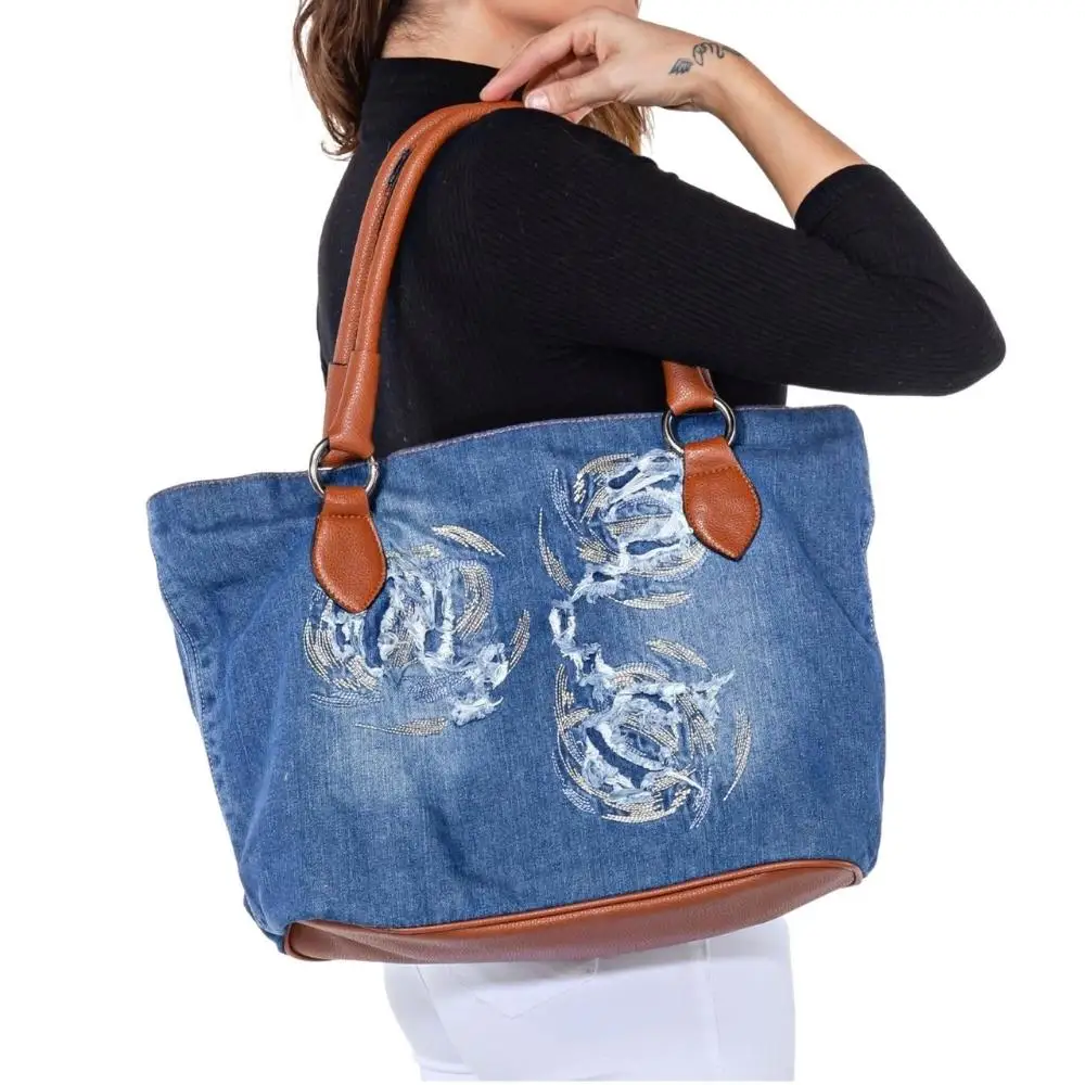 Jeans Handbag, Handmade Denim Fabric Torn Pattern, Embroidered Sport Women's Hand Bag / Valentine's Day Gift for Women
Jeans Handbag, Handmade Denim Fabric Torn Pattern, Embroidered Sport Women's Hand Bag / Valentine's Day Gift for Women