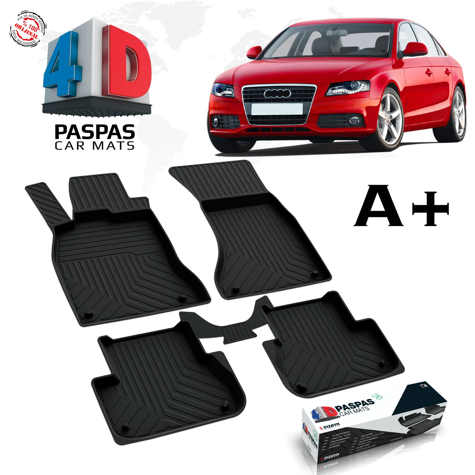 Автомобильный резиновый коврик для AUDI A4, черная Нескользящая отделка для багажа, детали PREMIUM COMFORT 2008 2009 2010 2011 2012 2013 2014 2015
Автомобильный резиновый коврик для AUDI A4, черная Нескользящая отделка для багажа, детали PREMIUM COMFORT 2008 2009 2010 2011 2012 2013 2014 2015