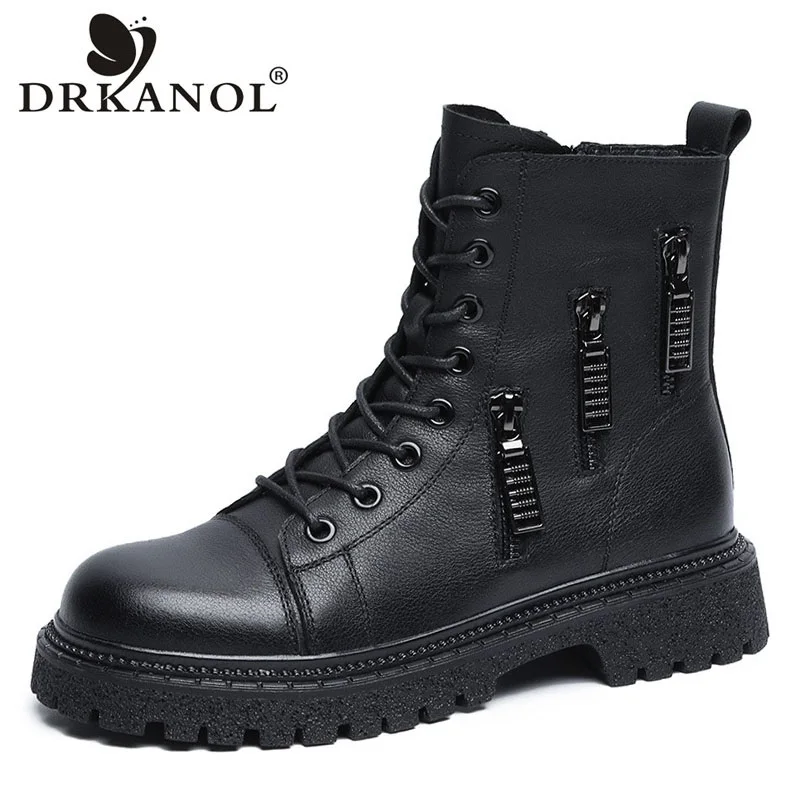 DRKANOL Brand Autumn Flat Heel Boots Women 2021 New Arrival 100% Genuine Leather Side Zipper Ankle Boots For Women Casual Shoes
DRKANOL Brand Autumn Flat Heel Boots Women 2021 New Arrival 100% Genuine Leather Side Zipper Ankle Boots For Women Casual Shoes