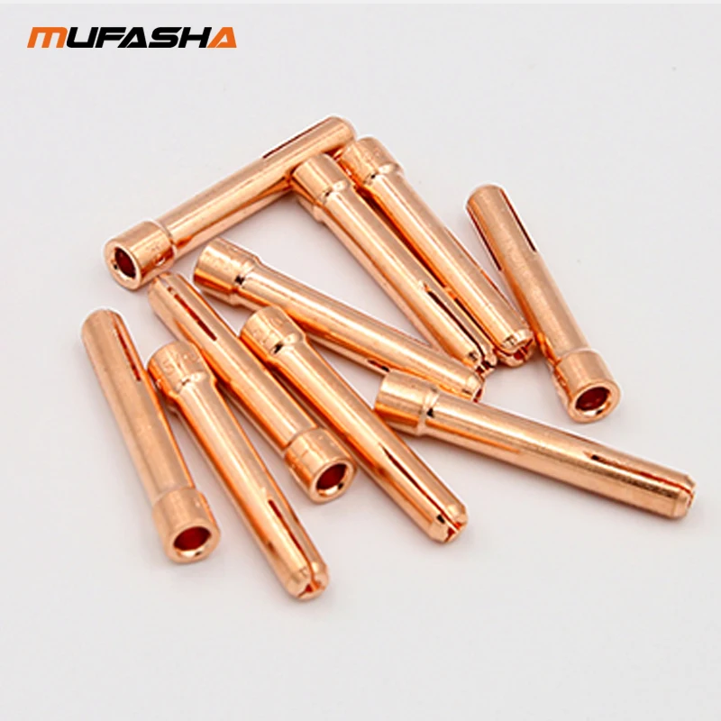 MUFASHA Tig Torch Parts Collet 10 PCS/lot 10N22 10N23 10N24 70062WT 1.0 1.6 2.0 2.4MM Collet
MUFASHA Tig Torch Parts Collet 10 PCS/lot 10N22 10N23 10N24 70062WT 1.0 1.6 2.0 2.4MM Collet