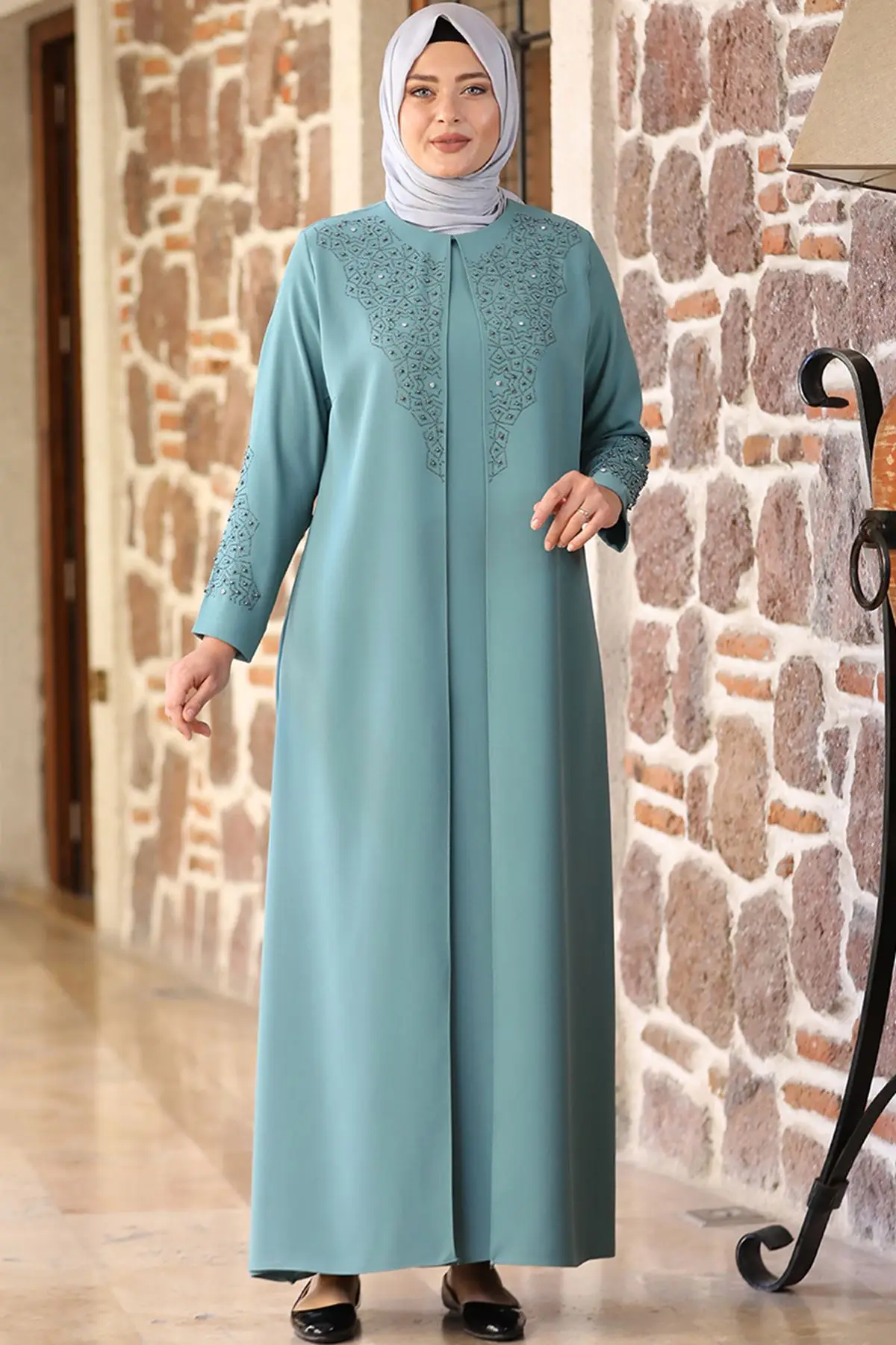 Muslim Crepe Evening Dress. Long dress Muslim fashion women full sleeve dresses casual Muslim Crepe fabric party dress Abaya
Muslim Crepe Evening Dress. Long dress Muslim fashion women full sleeve dresses casual Muslim Crepe fabric party dress Abaya
