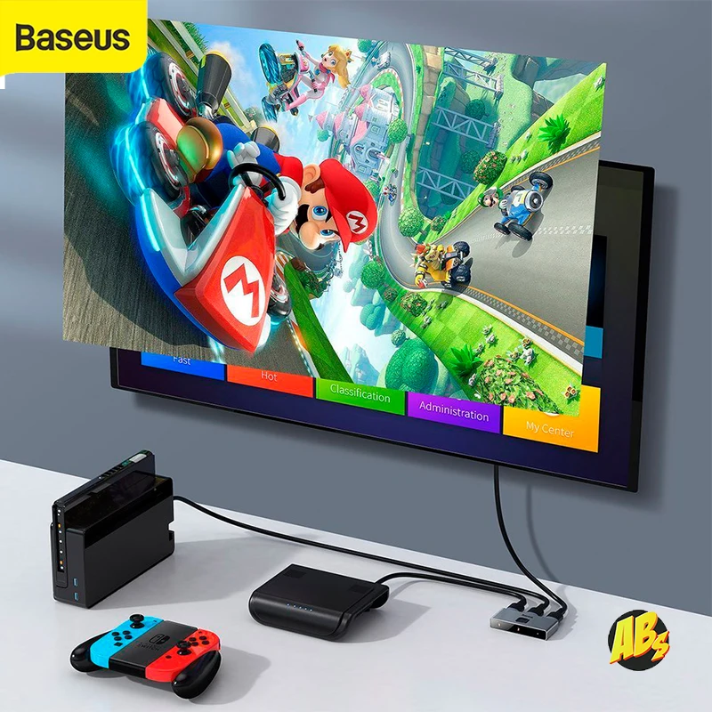 Переходник на 3 HDMI Splitter CAHUB-BCOG Baseus адаптер для телевизора приставки монитора hdmi