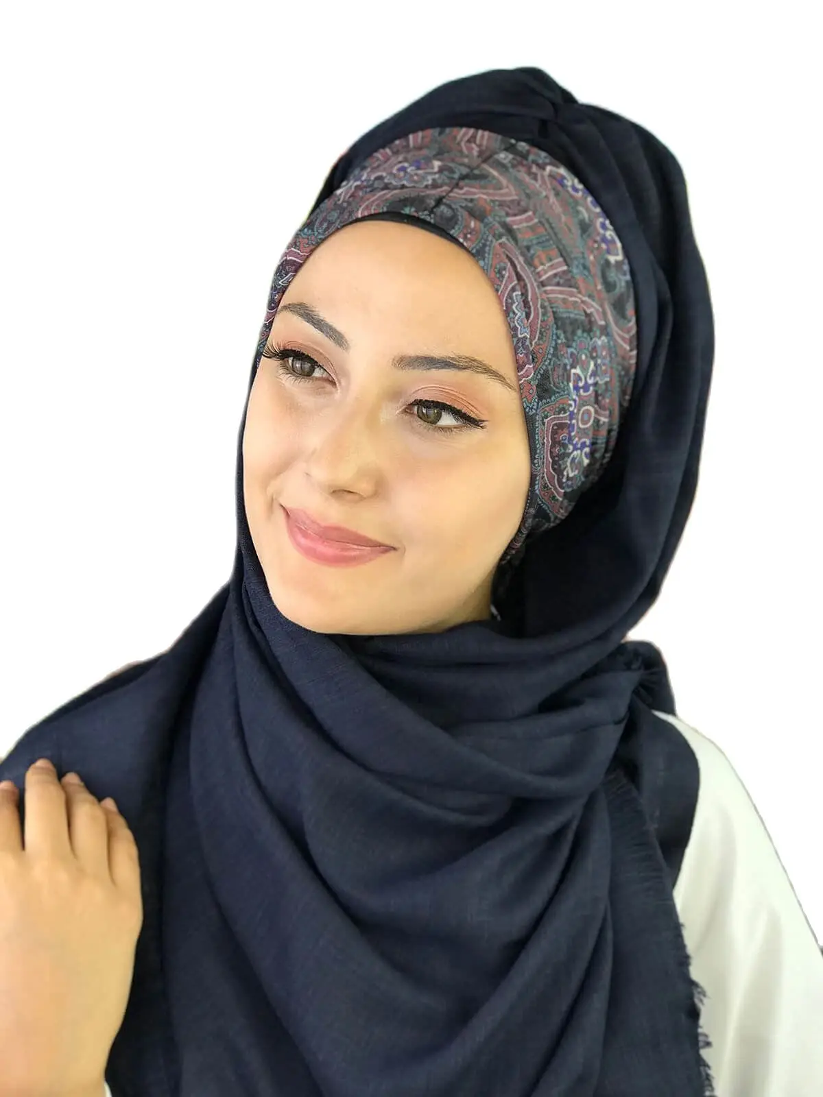 2022 New Fashion Hijab Women Muslim Islamic Turban Chiffon Scarf Hat Foulard Ethnic Pattern Pleated Dark Navy Ready Shawl
2022 New Fashion Hijab Women Muslim Islamic Turban Chiffon Scarf Hat Foulard Ethnic Pattern Pleated Dark Navy Ready Shawl
