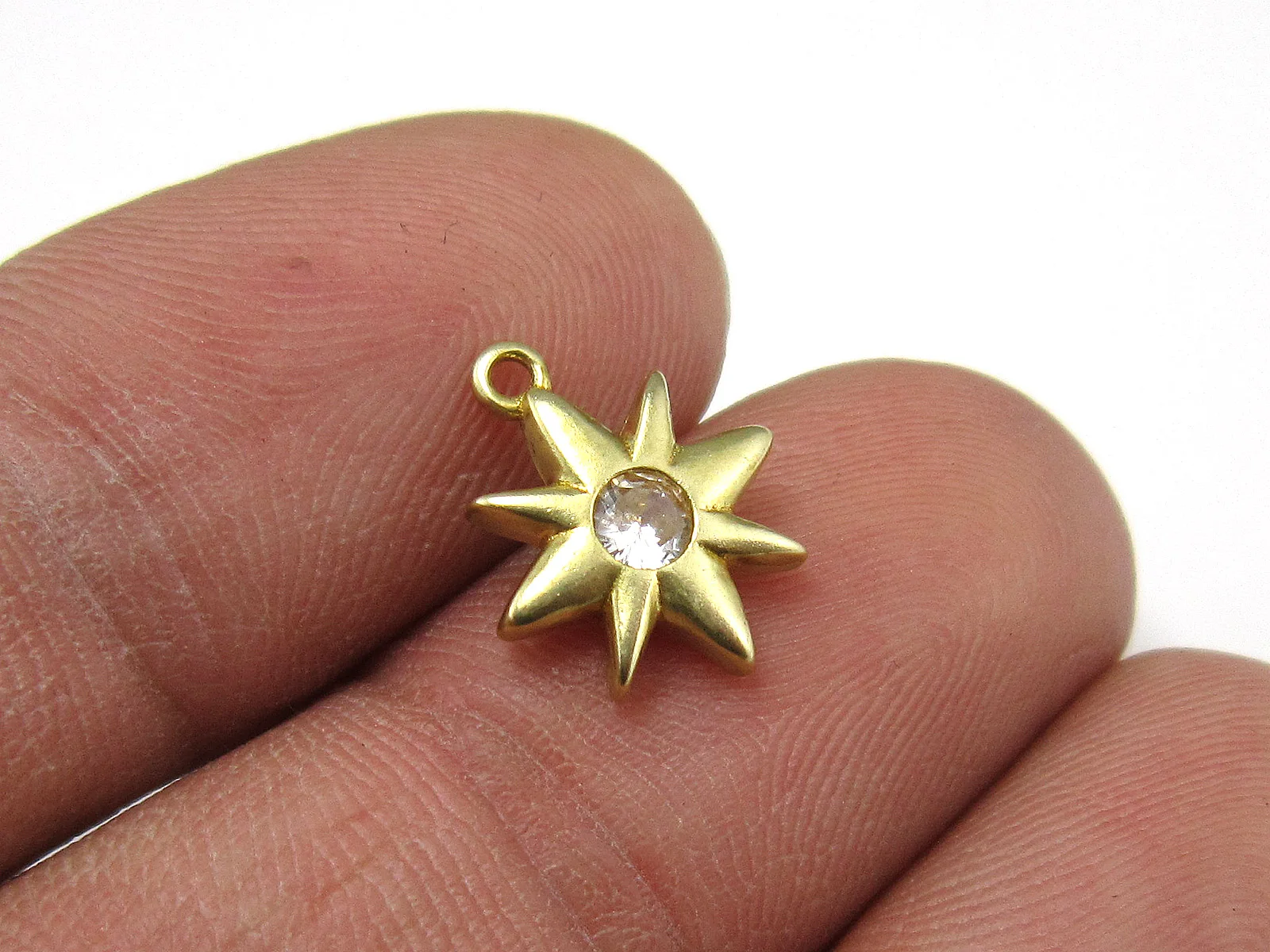 6pcs CZ Star Charm, Earring Charms For Hoops, Mini Star Brass Charm, 13.5x11.3x2.7mm, Bracelet Pendant, Jewelry Making - R1611
6pcs CZ Star Charm, Earring Charms For Hoops, Mini Star Brass Charm, 13.5x11.3x2.7mm, Bracelet Pendant, Jewelry Making - R1611
