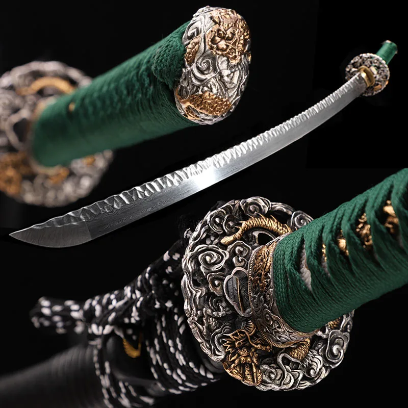 Real Katana Hand-Carved Stone Pattern Hundred Steelmaking Brass Plated With Gold And Silver Fittings Handmade Japanese Sword
Real Katana Hand-Carved Stone Pattern Hundred Steelmaking Brass Plated With Gold And Silver Fittings Handmade Japanese Sword