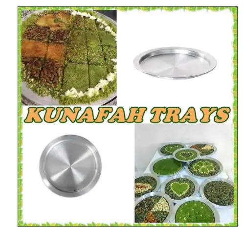 

35 cm / Made in Turkey Best Quality Kunafa Konafa Knafeh Kunafah Kunefe Aluminum Tray Plate Pan WORLDWIDE SHIPPING