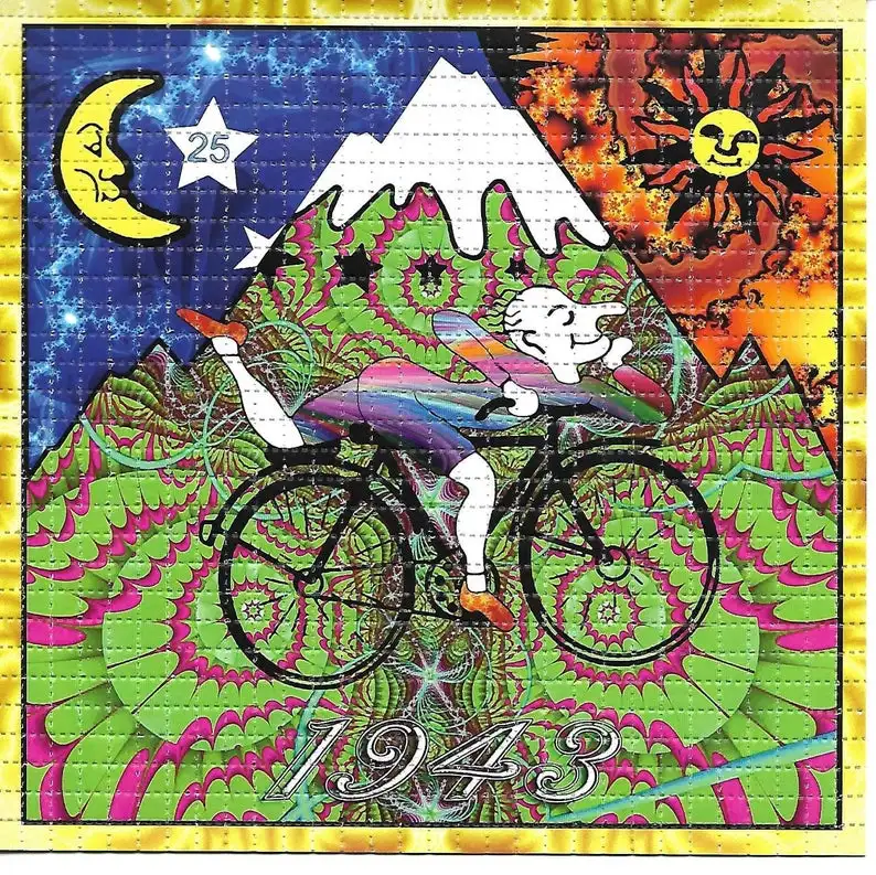 Hoffman Bike Psychedelic LSD без кислоты художественный принт Триппи перфорированная бумага