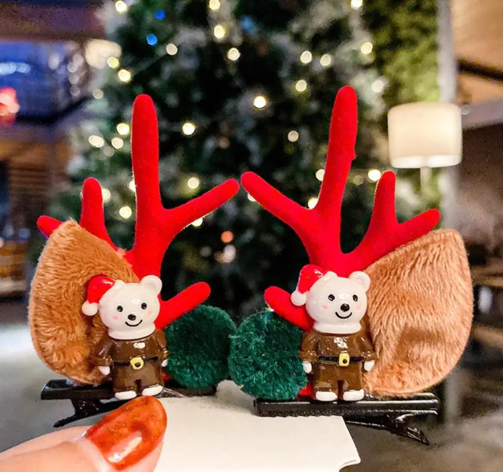 Christmas Antlers Hair Clips Pins Accessories Reindeer Jingle Bells Cute for Girl Women Adults Kids Decorations Gift Present 2ps
Christmas Antlers Hair Clips Pins Accessories Reindeer Jingle Bells Cute for Girl Women Adults Kids Decorations Gift Present 2ps