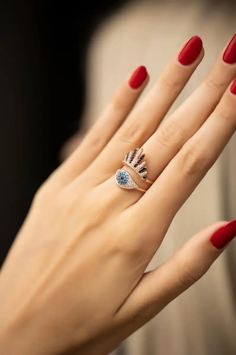 

Серебряное минималистичное кольцо 925 пробы с цирконами, серебряное кольцо, кольцо из розового золота, широкое кольцо, серебряные кольца для ...