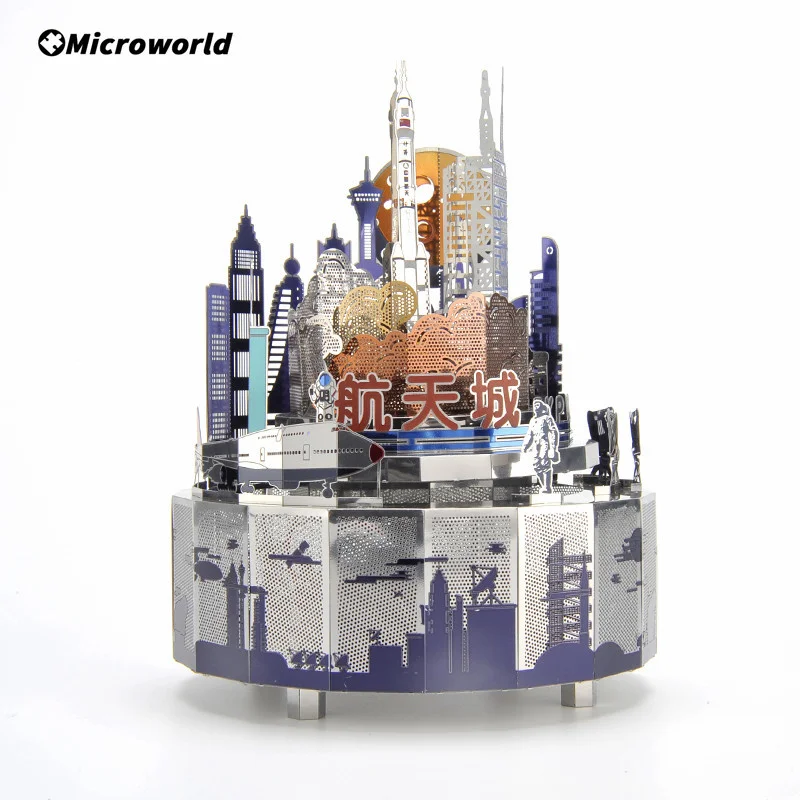 Microworld 3D Metal Puzzle Music Box Building Aerospace City Theme Kits Rotating Musical Boxes DIY Toys For Girl Birthday Gifts
Microworld 3D Metal Puzzle Music Box Building Aerospace City Theme Kits Rotating Musical Boxes DIY Toys For Girl Birthday Gifts