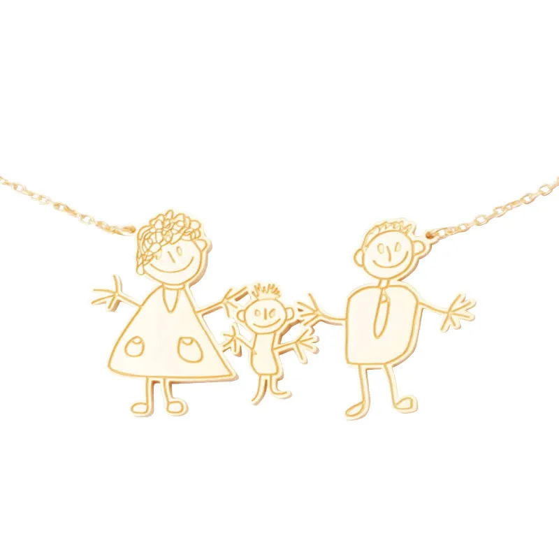 Custom Children Drawing Necklace Kid's Art Child Artwork Stainless Steel Choker Necklace Collares Jewelry Birthday Gift for Kid
Custom Children Drawing Necklace Kid's Art Child Artwork Stainless Steel Choker Necklace Collares Jewelry Birthday Gift for Kid