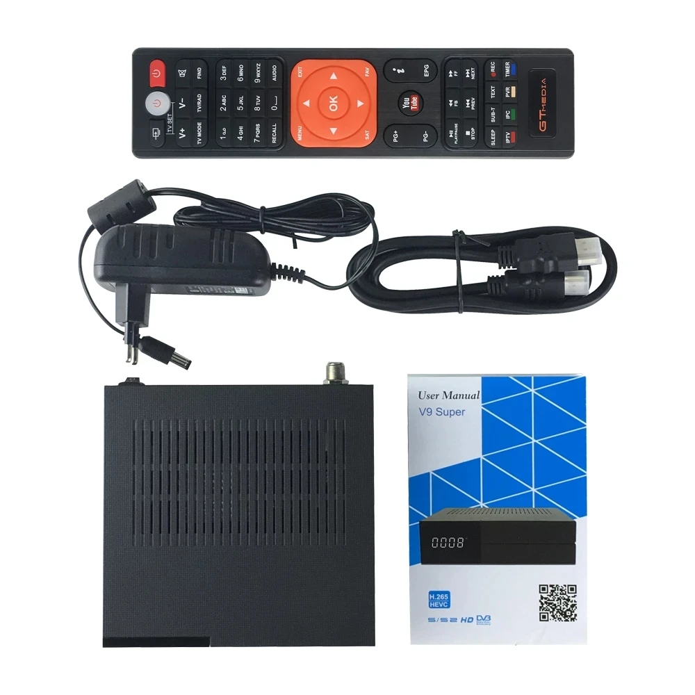 GTmedia V9 Super 1080P DVB-S2 prime Satellite Receiver Same GTmedia V8x Freesat V8x bulit-in WIFI full hd h.265
GTmedia V9 Super 1080P DVB-S2 prime Satellite Receiver Same GTmedia V8x Freesat V8x bulit-in WIFI full hd h.265