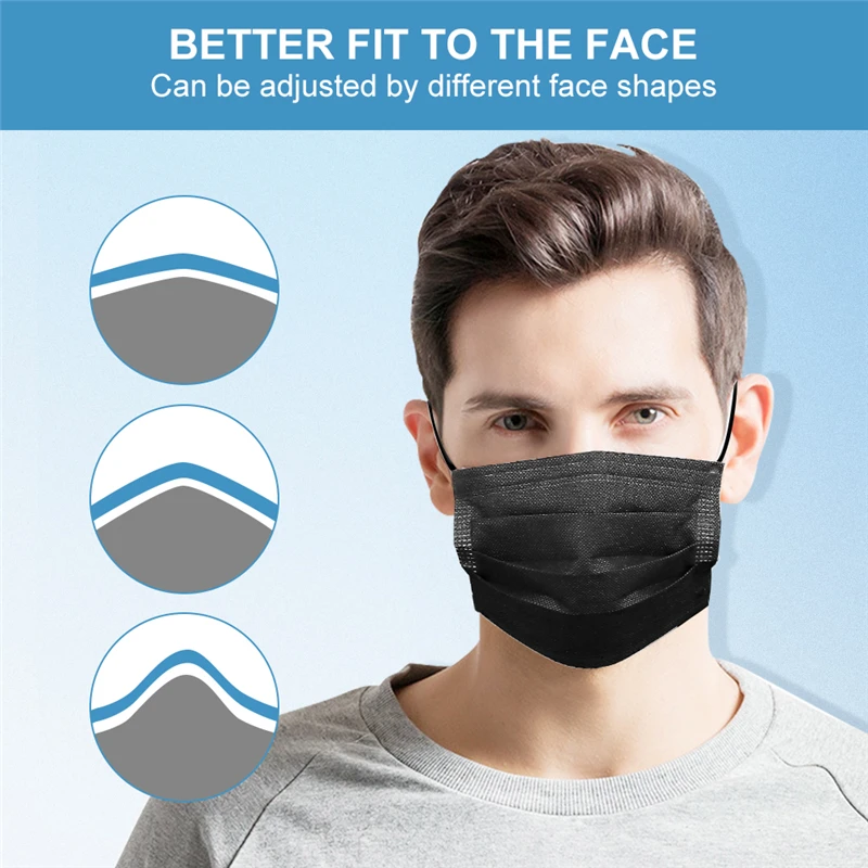 50/100/200PCS Disposable 4-Layer Protective Mask Black Face Mouth Mask Anti-fog Dustproof Activated Carbon Face Mask Adult Kids
50/100/200PCS Disposable 4-Layer Protective Mask Black Face Mouth Mask Anti-fog Dustproof Activated Carbon Face Mask Adult Kids