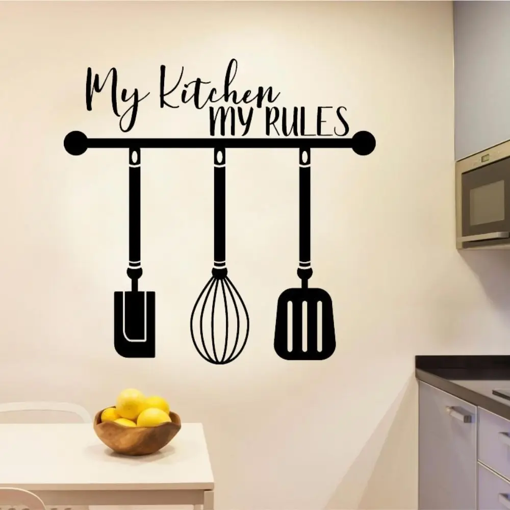 Kitchen Rules With Hanging Utensils Wall Vinyl Sticker Wall Decal Kitchen Decoration Removable A001785
Kitchen Rules With Hanging Utensils Wall Vinyl Sticker Wall Decal Kitchen Decoration Removable A001785