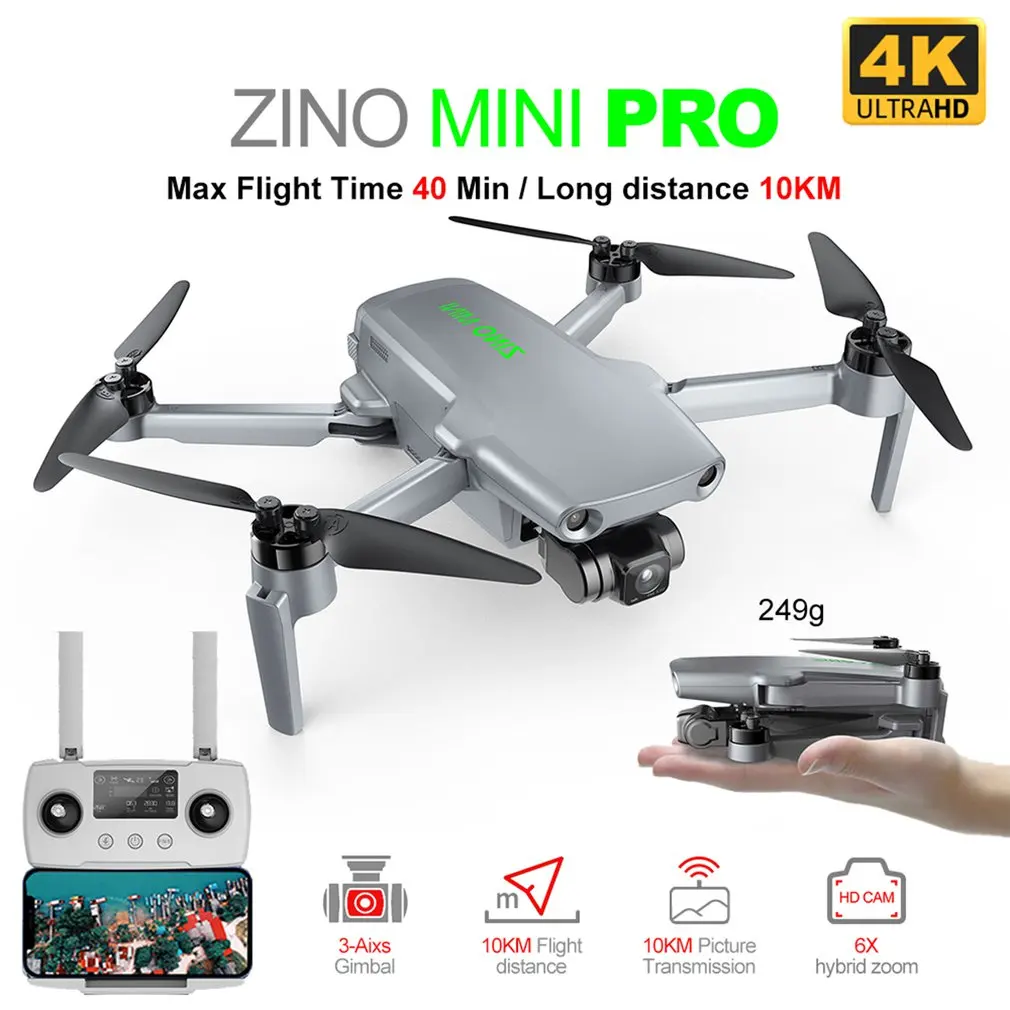 Профессиональный Квадрокоптер Hubsan ZINO Mini PRO с GPS, 3-осевой карданный вал, дальность передачи 10 км, 4K HD-камера, 40 минут полета
Профессиональный Квадрокоптер Hubsan ZINO Mini PRO с GPS, 3-осевой карданный вал, дальность передачи 10 км, 4K HD-камера, 40 минут полета