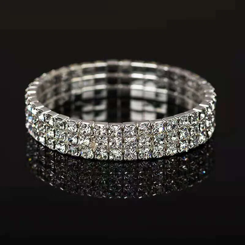 Trendy Crystal Bracelet For Women Silver Color Bling Rhinestone Bracelets Girls Sexy Accessories Stretch Link Chain Jewelry 2022
Trendy Crystal Bracelet For Women Silver Color Bling Rhinestone Bracelets Girls Sexy Accessories Stretch Link Chain Jewelry 2022