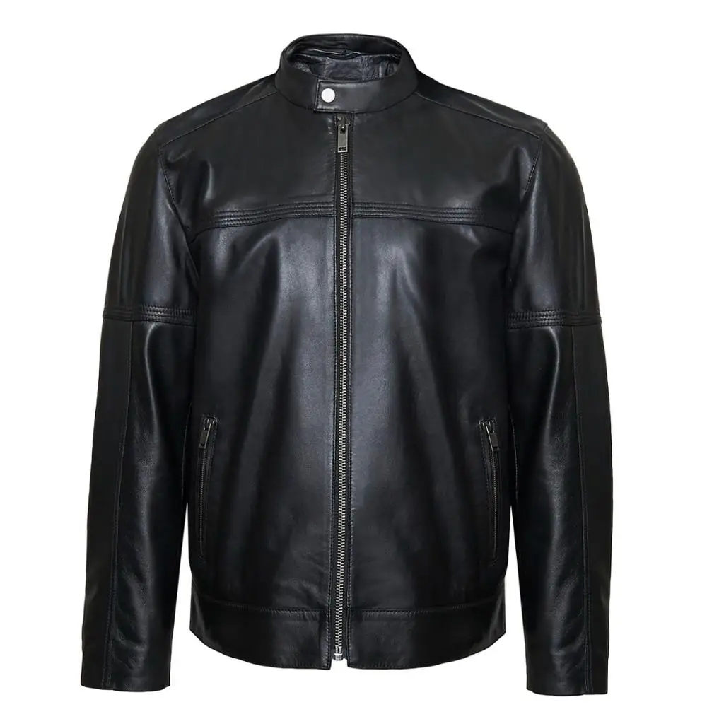 Мужская куртка из натуральной кожи, черная приталенная куртка на молнии для молодых мужчин, новинка весны и осени 2021 
Мужская куртка из натуральной кожи, черная приталенная куртка на молнии для молодых мужчин, новинка весны и осени 2021