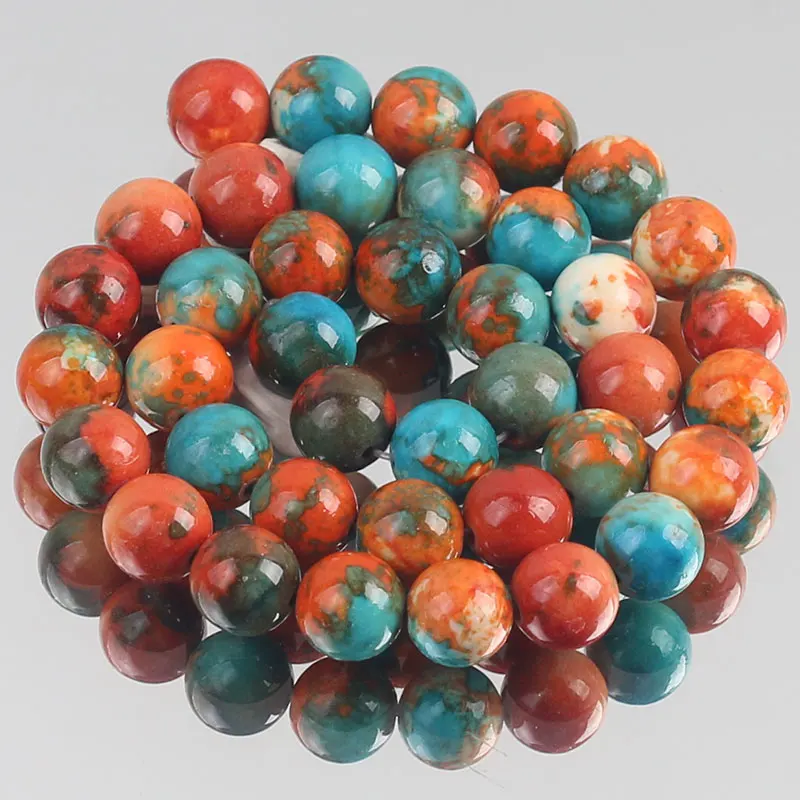 Natural Stone Orange Blue Colorful Rain Jaspers Round Loose Beads for Jewelry Making DIY Woman Bracelet Necklace 4/6/8/10/12mm
Natural Stone Orange Blue Colorful Rain Jaspers Round Loose Beads for Jewelry Making DIY Woman Bracelet Necklace 4/6/8/10/12mm