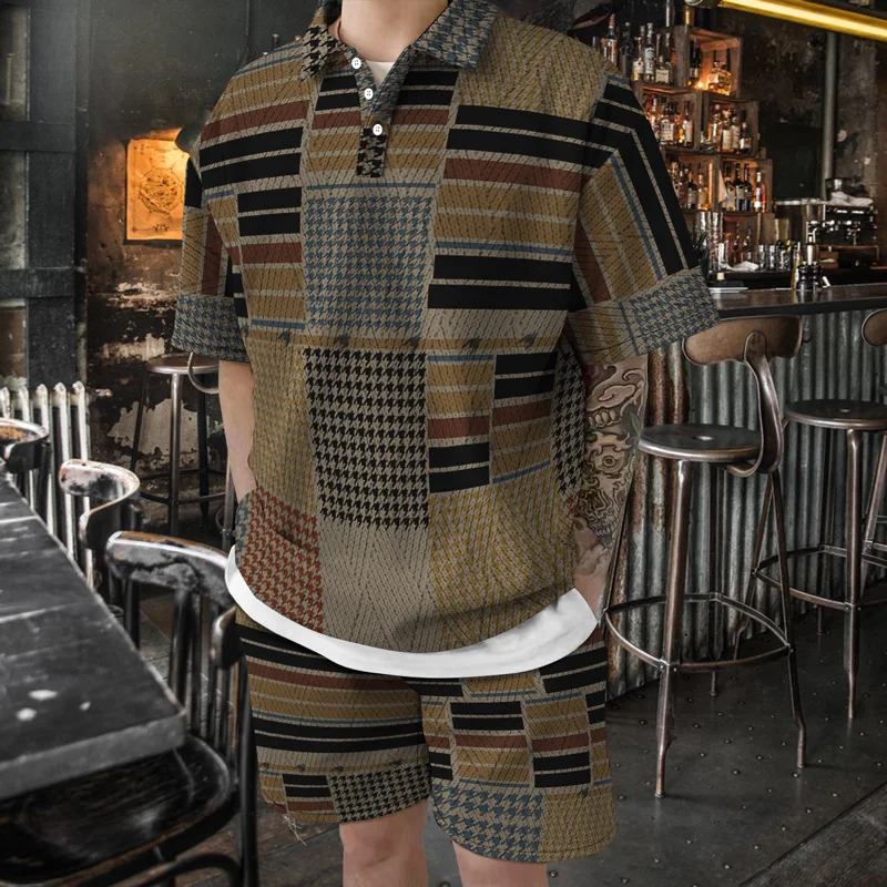 2022 New Male Shirts 3d Digital Printed Messy Stripes Pattern Polo Shirts Plus Size Short Sleeves Sweatpants Two Piece
2022 New Male Shirts 3d Digital Printed Messy Stripes Pattern Polo Shirts Plus Size Short Sleeves Sweatpants Two Piece