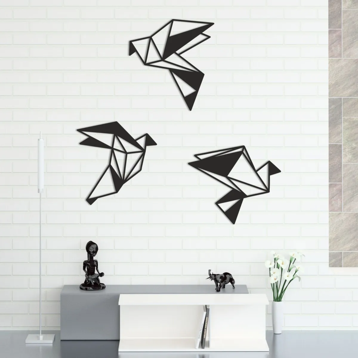 Wooden Wall Art Decor Polygon Birds Living Room Bedroom Kitchen Decorative Three Colors Black - White - Raw(colorless)
Wooden Wall Art Decor Polygon Birds Living Room Bedroom Kitchen Decorative Three Colors Black - White - Raw(colorless)
