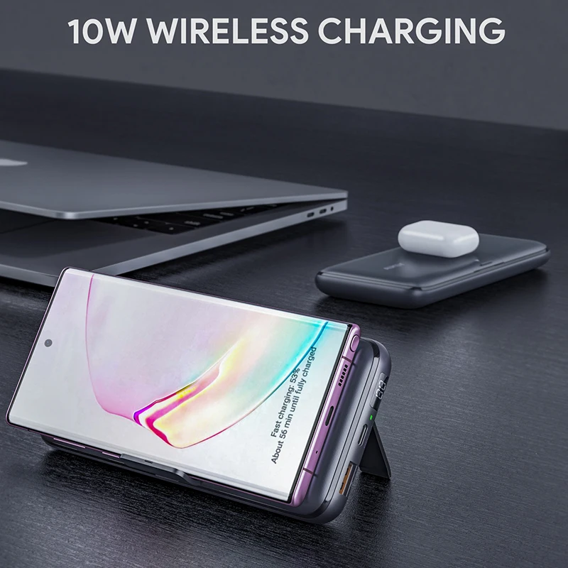 AUKEY PB-WL03 20000mAh PD 18W Mobile Power Bank with 10W Wireless Charging LED Digital Display Including A TO C Cable 30cm
AUKEY PB-WL03 20000mAh PD 18W Mobile Power Bank with 10W Wireless Charging LED Digital Display Including A TO C Cable 30cm