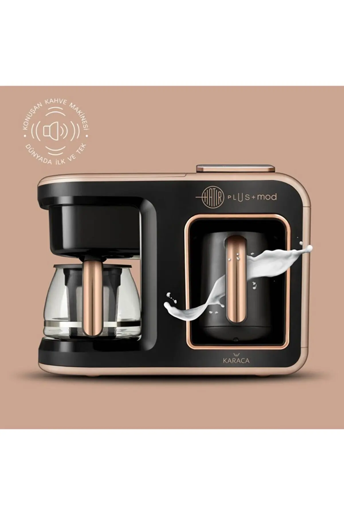 Karaca Hatır Plus Mod 5 In 1 Tea And Coffee Machine The World's First and Only Talking Coffee Machine 1400W Power 10 Cup Beverage Capacity Ability to Prepare Two Drinks at the Same Time Audio and Light Warning System
Karaca Hatır Plus Mod 5 In 1 Tea And Coffee Machine The World's First and Only Talking Coffee Machine 1400W Power 10 Cup Beverage Capacity Ability to Prepare Two Drinks at the Same Time Audio and Light Warning System