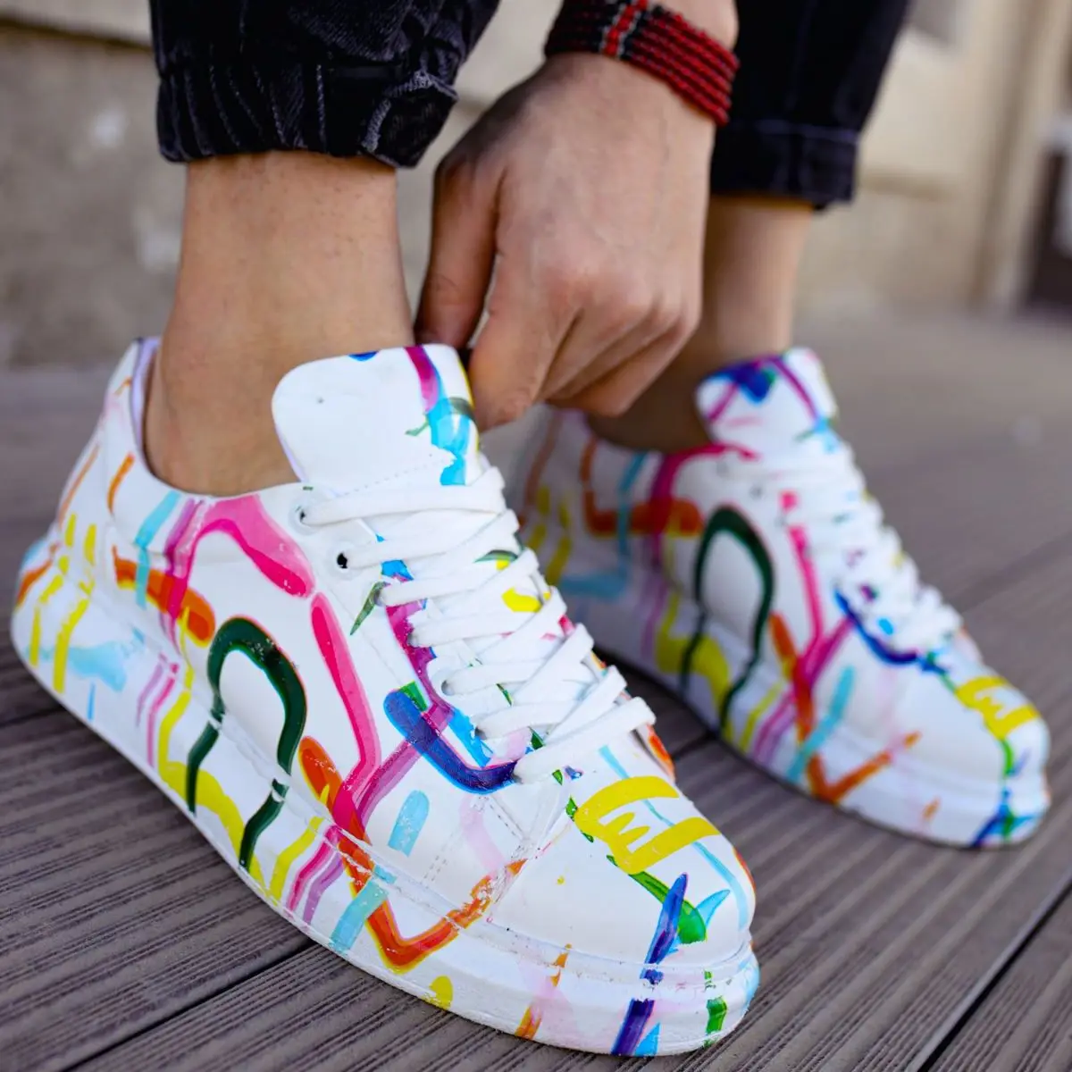 Men & Women Shoes Multicolor Print Graffiti Sneakers Artificial Leather Unisex Lace Up Pattern Skateboard Orthopedic Couples Lov
Men & Women Shoes Multicolor Print Graffiti Sneakers Artificial Leather Unisex Lace Up Pattern Skateboard Orthopedic Couples Lov