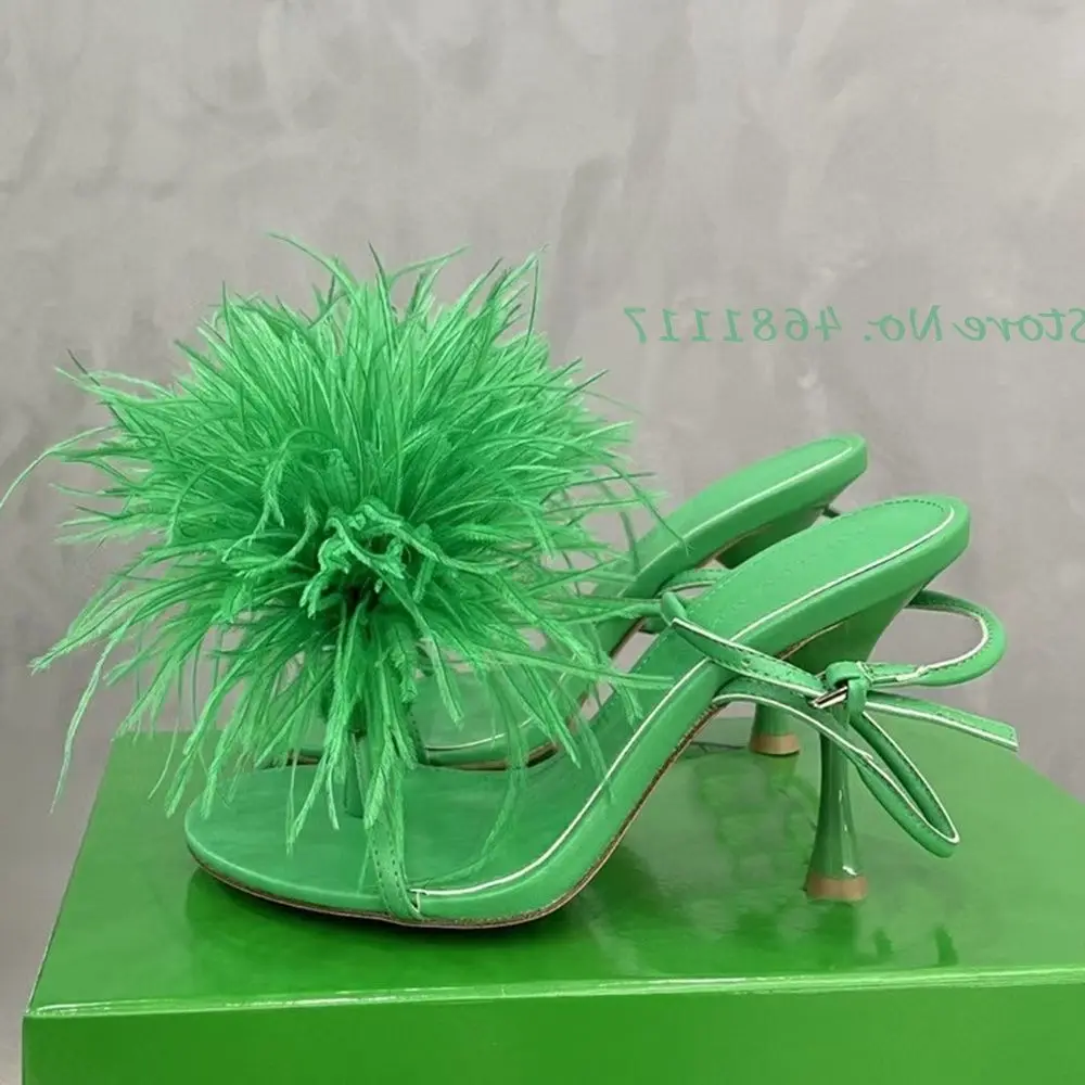 Designer Feather Heels Sandals Women Brand Yellow Green Shoes Casaul Party Sandals 2022 Summer Buckle Strap Modern Lady Sandals
Designer Feather Heels Sandals Women Brand Yellow Green Shoes Casaul Party Sandals 2022 Summer Buckle Strap Modern Lady Sandals