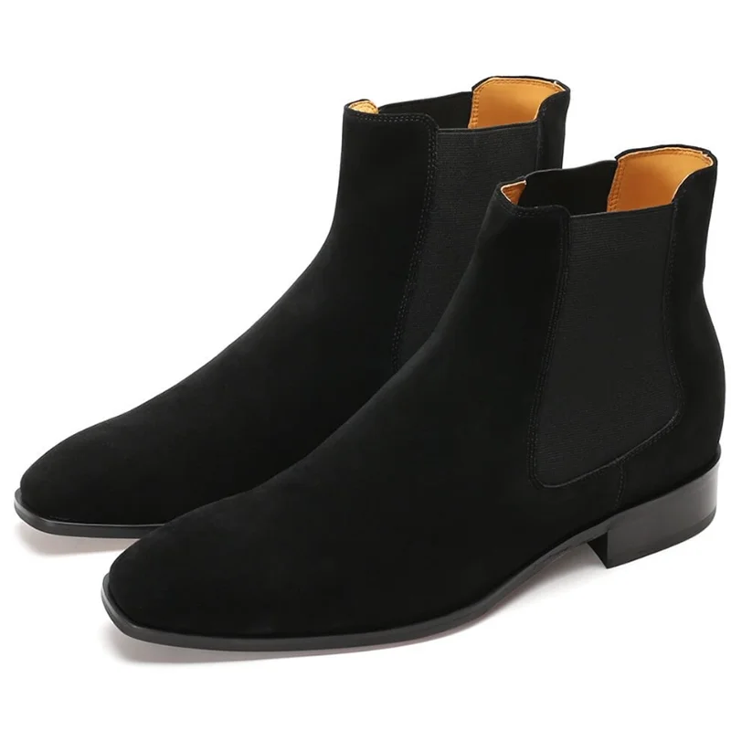 Men's Chelsea Winter Black Cow Suede Shoes Work Boots Non-Slip Fashion Designer Shoes Men Add Velvet Business
Men's Chelsea Winter Black Cow Suede Shoes Work Boots Non-Slip Fashion Designer Shoes Men Add Velvet Business