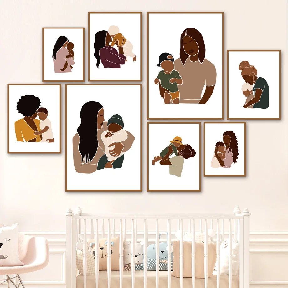 Wall Art Canvas Painting Black Mother Baby Playing Family Boho Nordic Posters And Prints Wall Pictures Kids Boy Girl Room Decor
Wall Art Canvas Painting Black Mother Baby Playing Family Boho Nordic Posters And Prints Wall Pictures Kids Boy Girl Room Decor