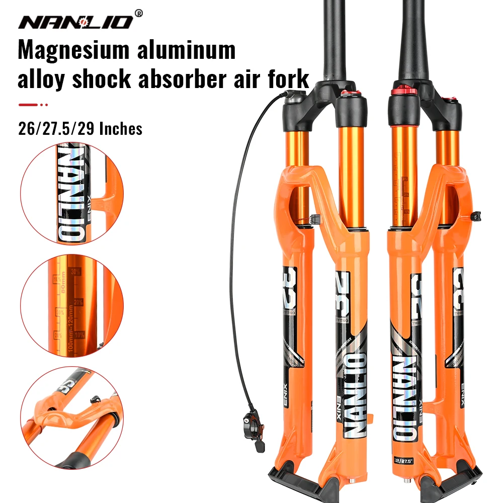 Nanlio MTB Bicycle Fork Magnesium Alloy Air Suspension 26 27.5 29 Inch 32 HL RL100mm Bike Fork Lockout For Cycling Accessories
Nanlio MTB Bicycle Fork Magnesium Alloy Air Suspension 26 27.5 29 Inch 32 HL RL100mm Bike Fork Lockout For Cycling Accessories