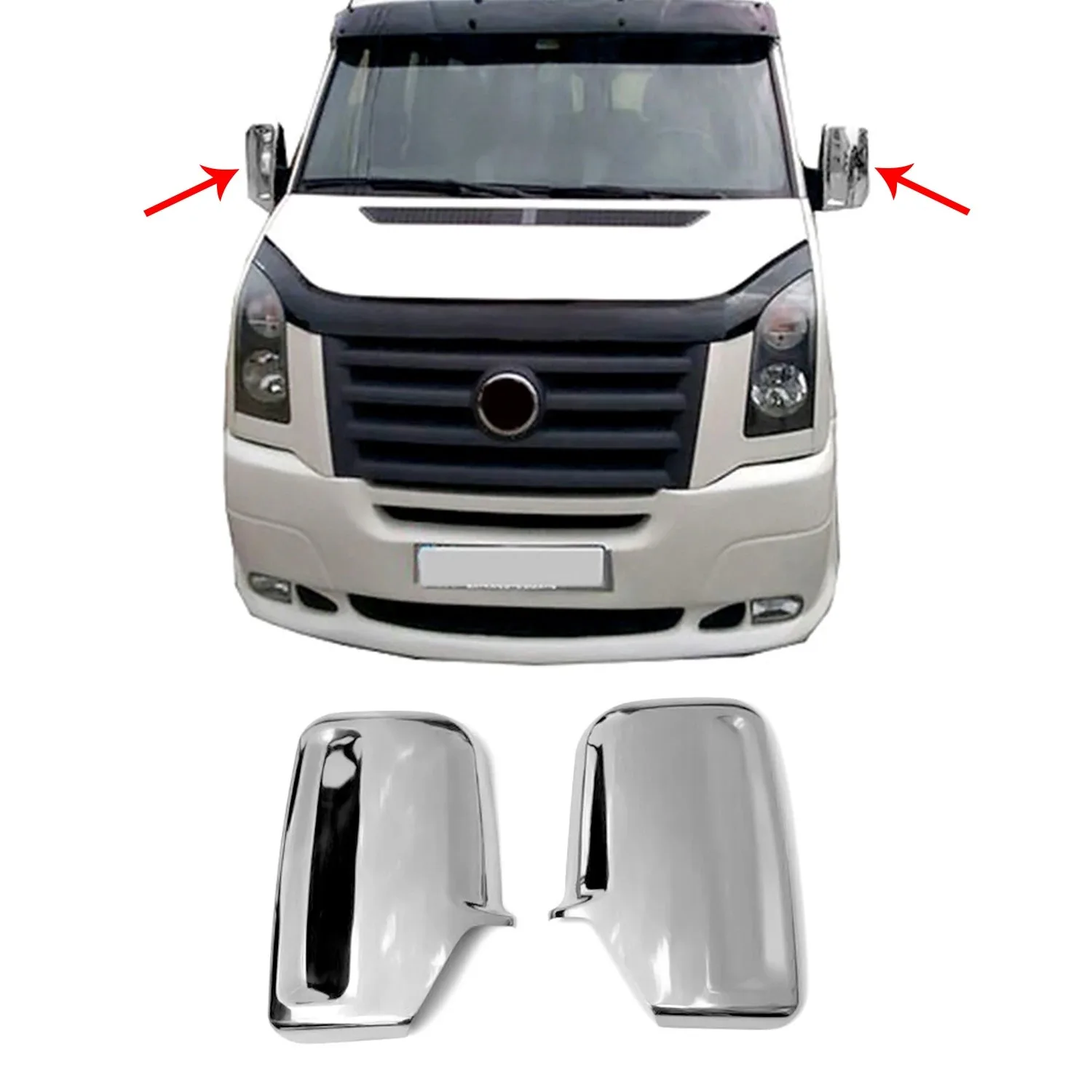 Mercedes Sprinter W906 Chrome Mirror Cover 2 Piece Stainless Steel (2006-2018)
Mercedes Sprinter W906 Chrome Mirror Cover 2 Piece Stainless Steel (2006-2018)