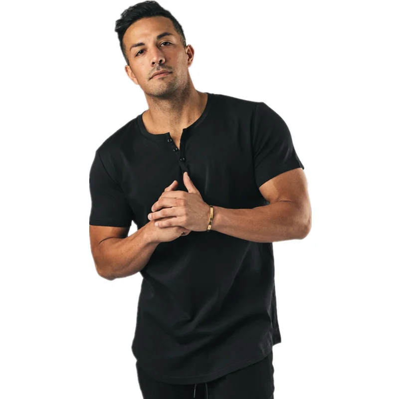 Summer gyms Workout Fitness T-shirt MenBodybuilding Slim Shirts printed Button V-neck short sleeves cotton Tee Tops clothing
Summer gyms Workout Fitness T-shirt MenBodybuilding Slim Shirts printed Button V-neck short sleeves cotton Tee Tops clothing