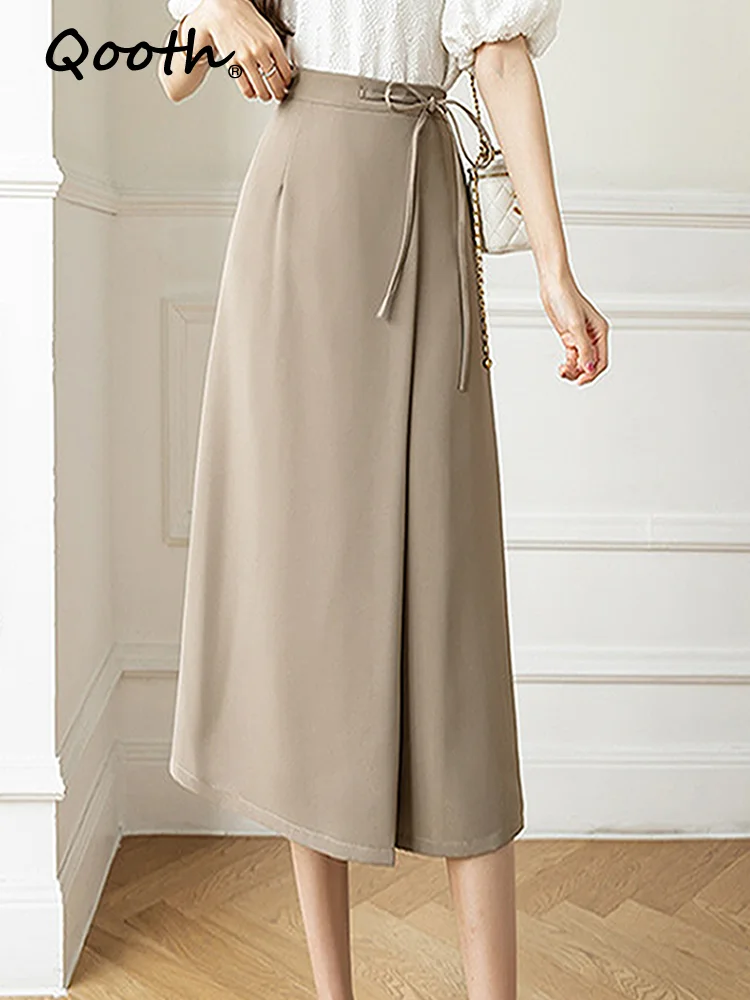 Qooth Women Bow Tie Split High Waist A-line Skirt Spring Vintage Elegant Chic Office Lady Skirt Mid-length Long Skirts QT1600
Qooth Women Bow Tie Split High Waist A-line Skirt Spring Vintage Elegant Chic Office Lady Skirt Mid-length Long Skirts QT1600
